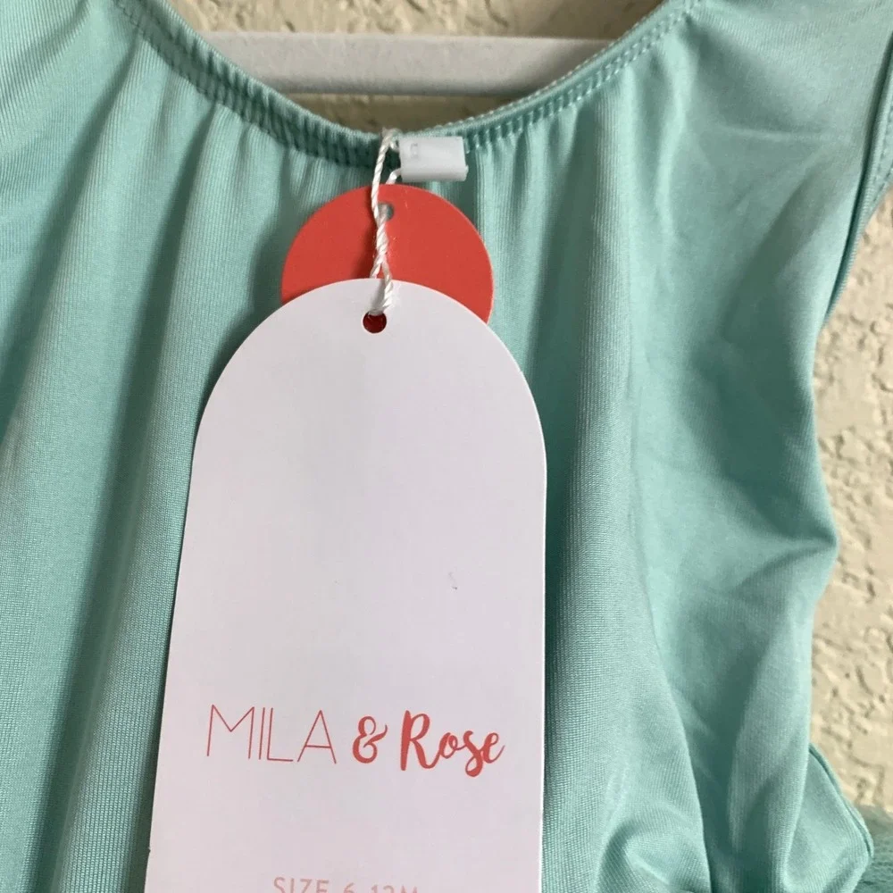 Mila & Rose Ballerina Aqua Tulle Tank Ballet‎ Tutu Dress Size 6-12M